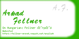 arpad fellner business card